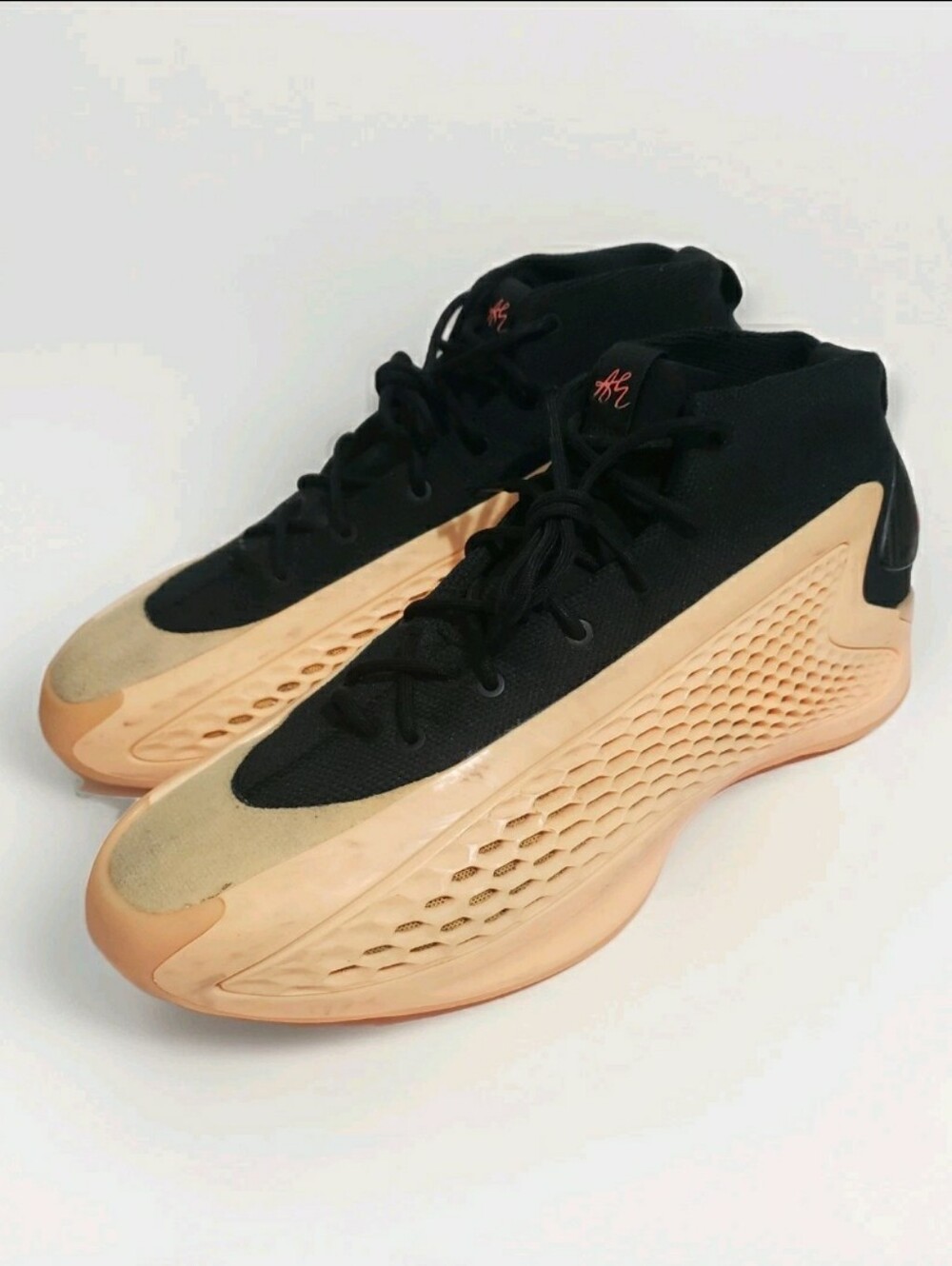 Adidas Anthony Edwards AE 1 Low Basketball Shoes Men’s Size 12 Black Peach APE77